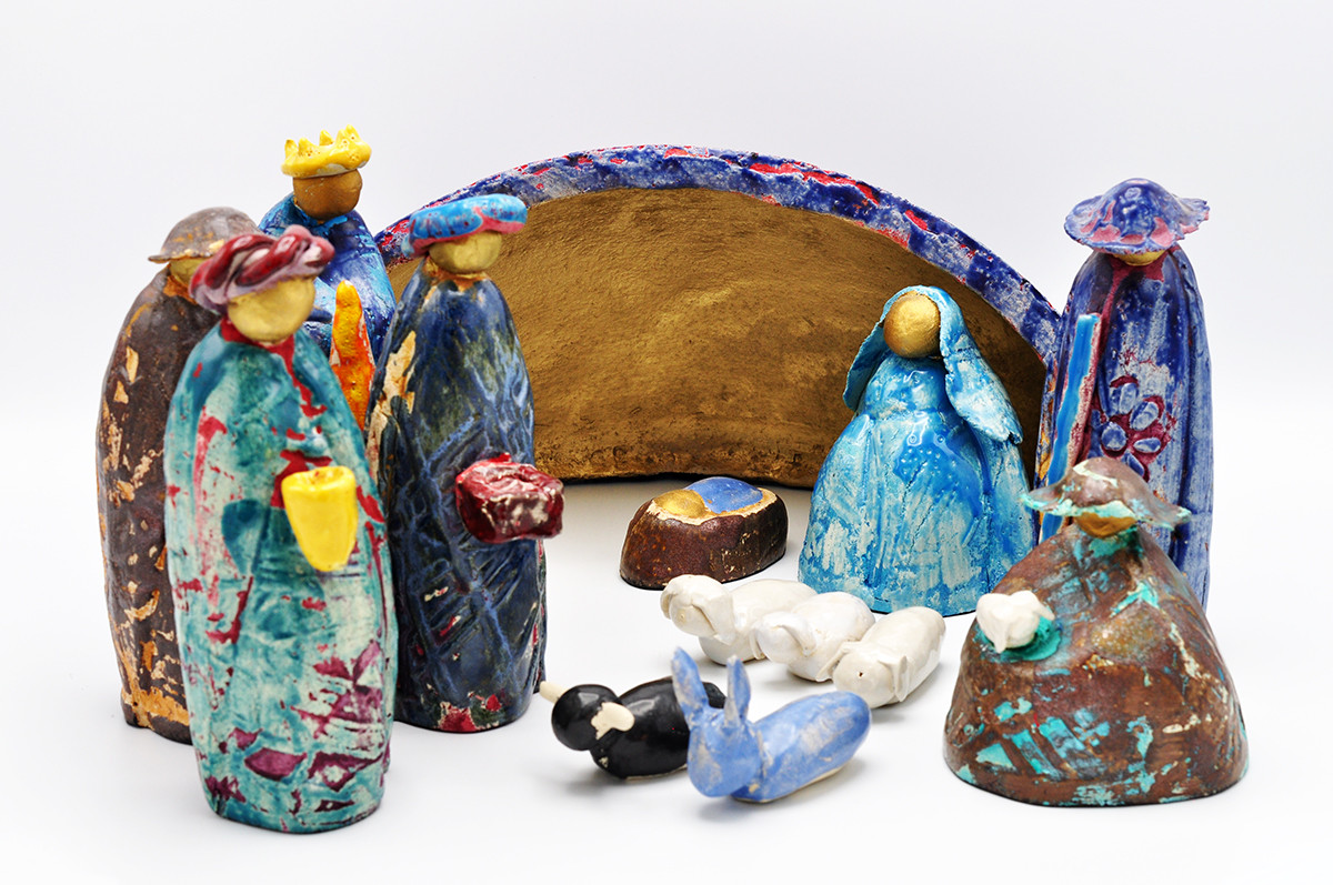 Ada Stel + Kerststal, blauw